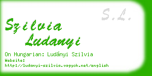 szilvia ludanyi business card